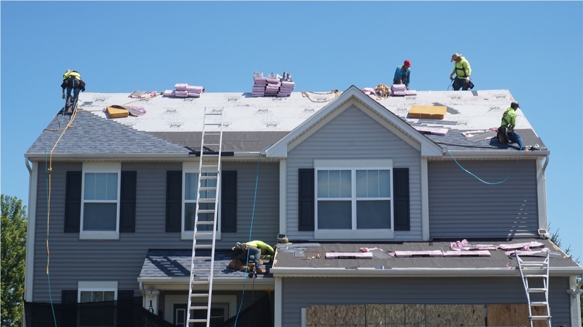 Roof replacement roofing detail