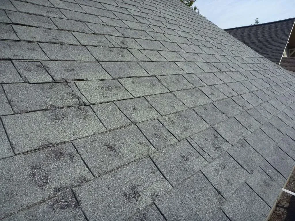 Storm damage roofing detail